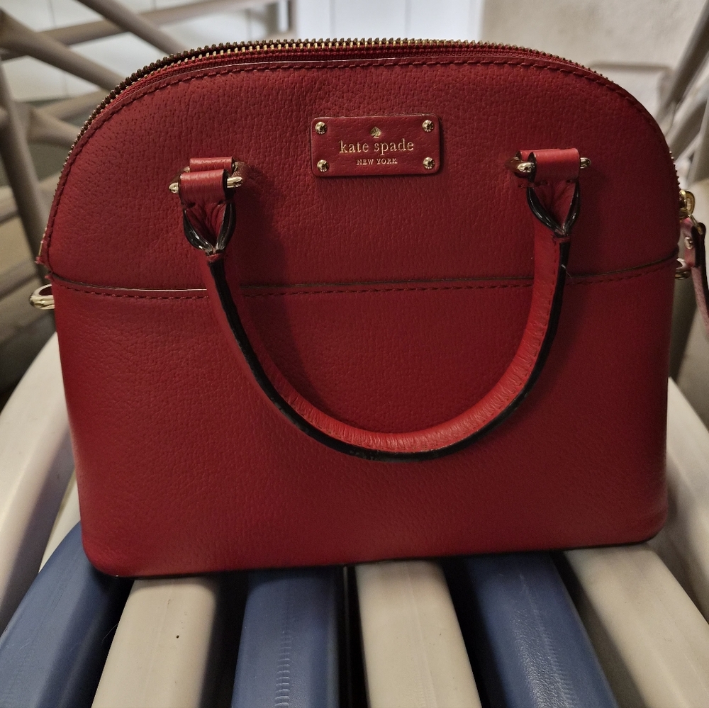Kate Spade Red Mini Carli Grove Street Satchel